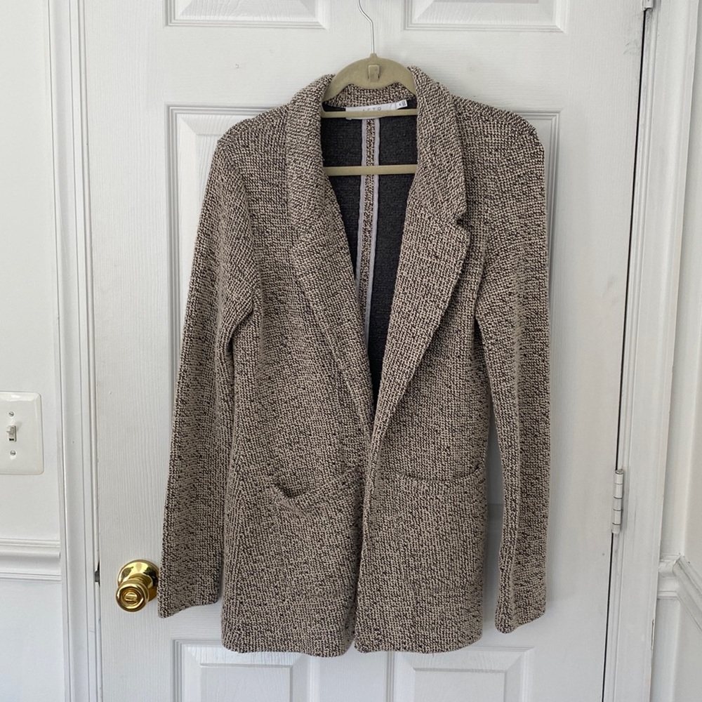 Astr sweater jacket with collar